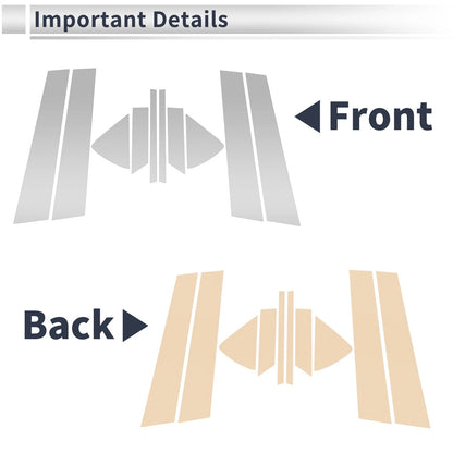 10 Pcs Door Pillar Window Trim for Mazda 6 (2009-2013) Silver Tone