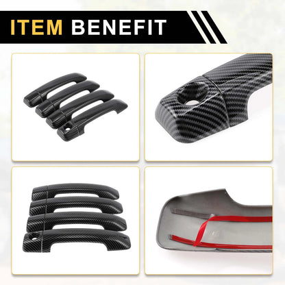 4pcs Carbon Fiber Exterior Door Handle Covers for Toyota Tundra (2007-2020)