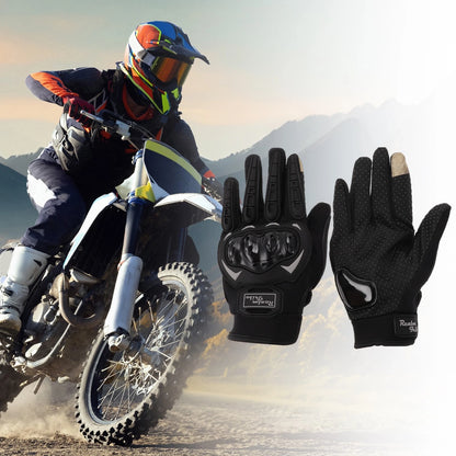 M 1 x Motorcycle Gloves Breathable Full Finger Nylon Outdoor Black