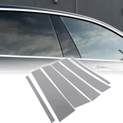 6 x Car Pillar Window Trim Covers for Nissan Titan (2004-2015) Chrome Silver