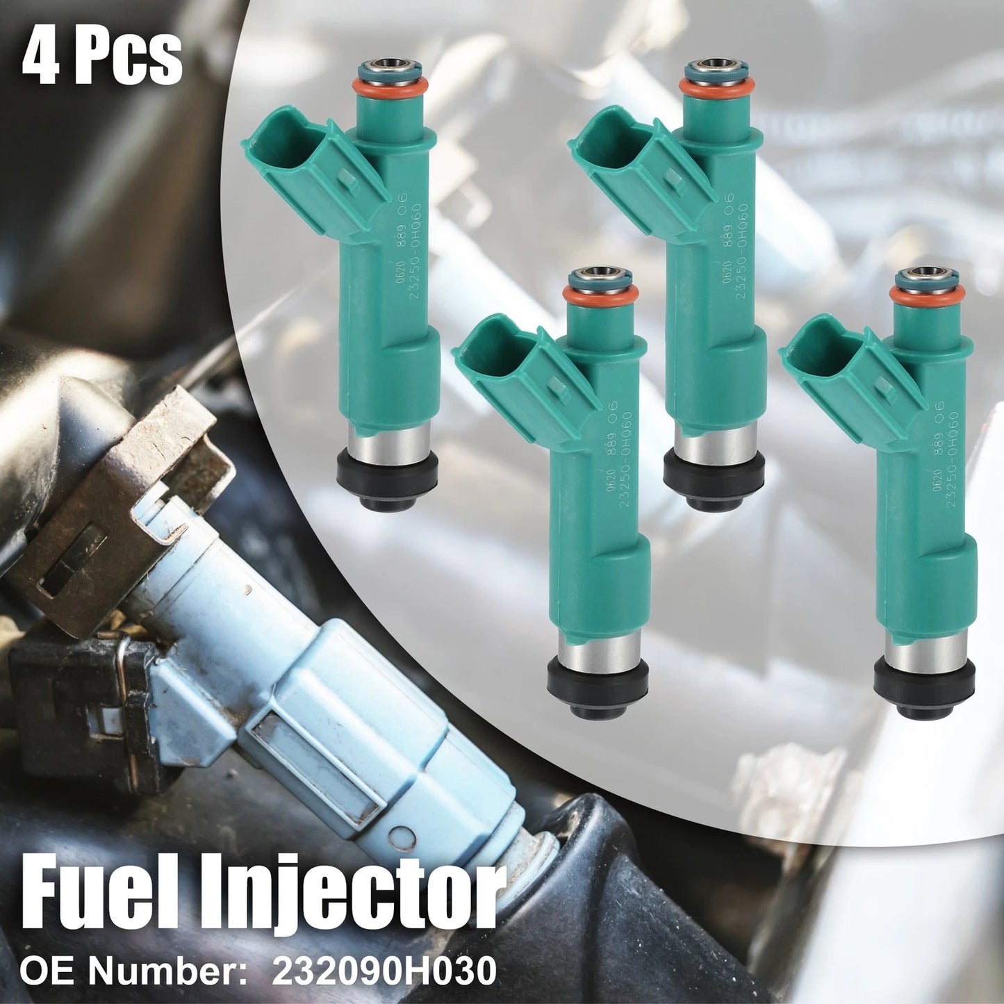 4 x Flow Matched Fuel Injector 12 Holes Disc for Toyota Camry