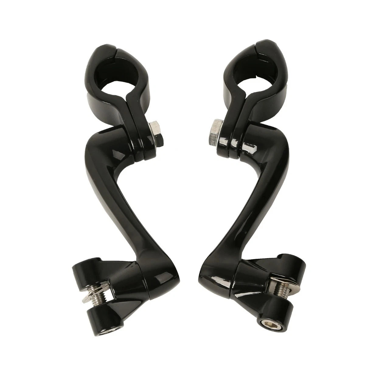 Adjustable 1.25" Highway Foot Peg Mounts for Harley Engine Guards