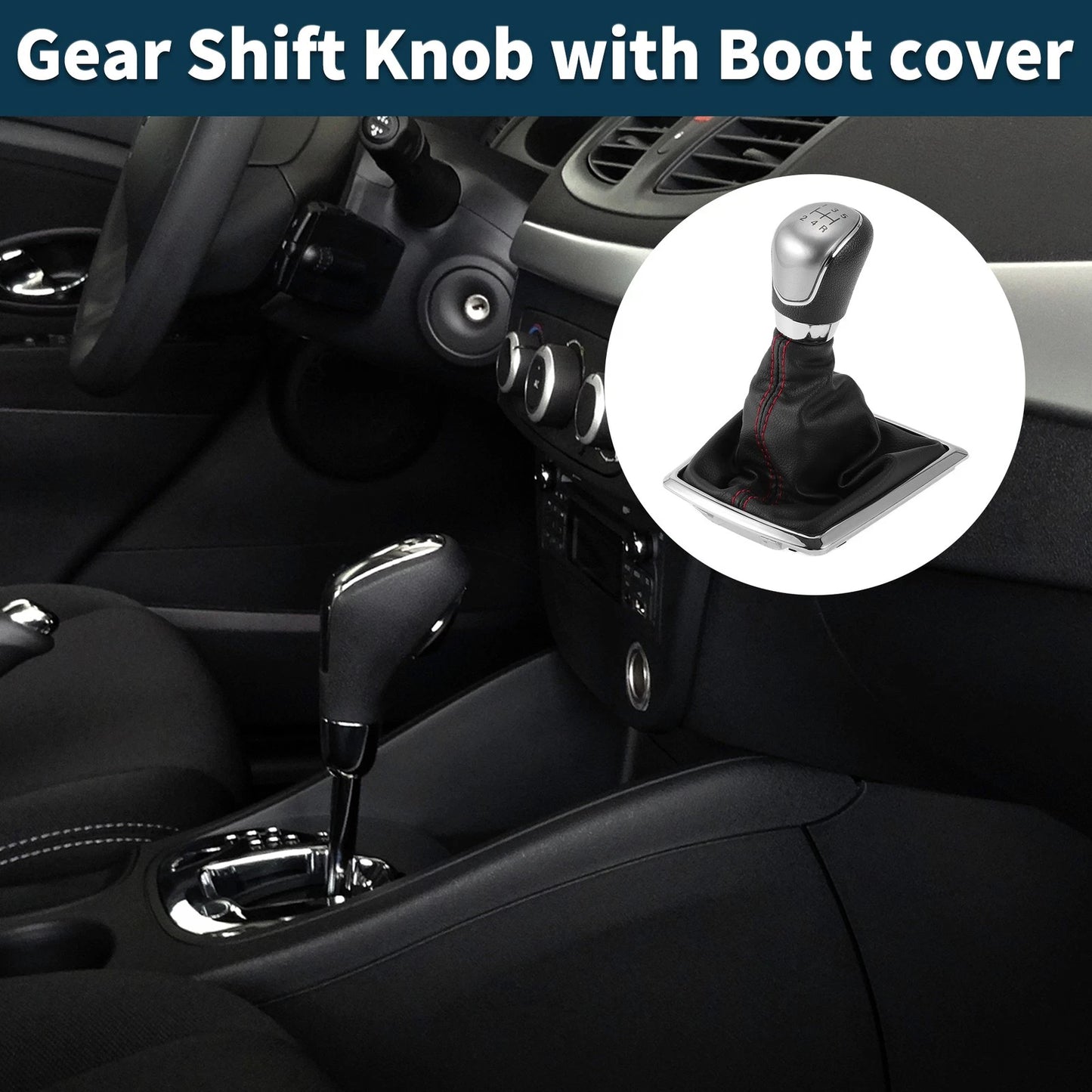 5 Speed Manual Gear Shift Knob & Cover for Ford Focus MK2 (2006-2011)