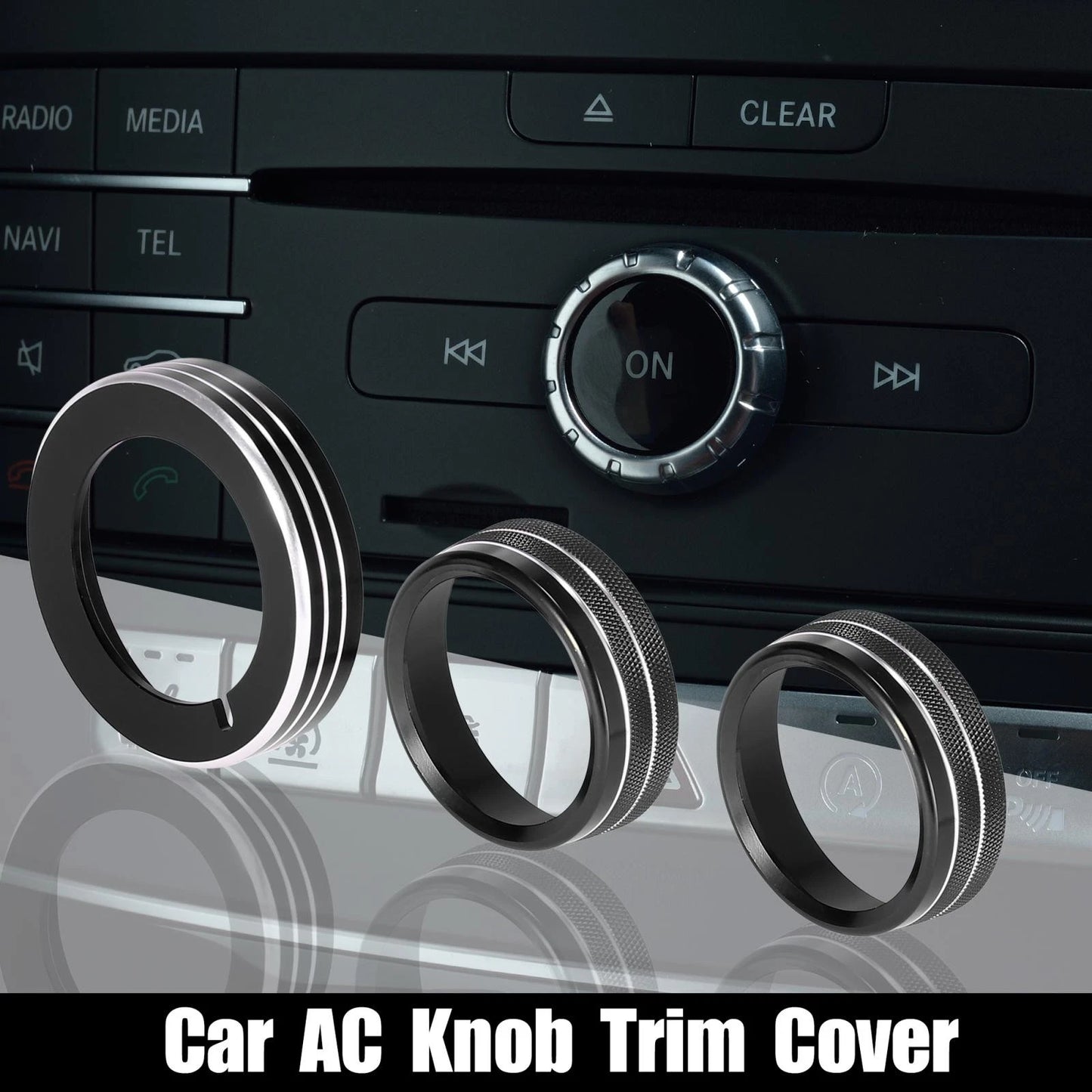 3 x Aluminum Alloy Headlight Volume Tune Knob Covers for Ford Mustang (2015-2023)