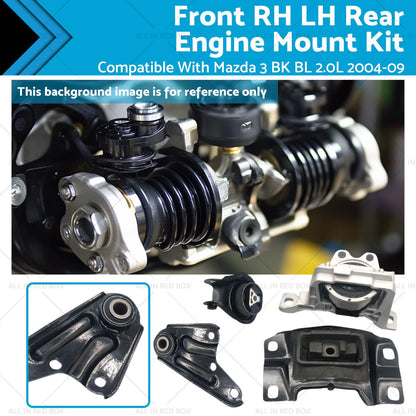 Engine Mount Kit for Mazda 3 BK BL 2.0L (2004-2009) - 4 x Front Rear RH LH