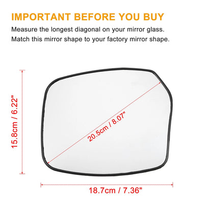 Heated Left Side Rearview Mirror Glass w/ Backing Plate for INFINITI QX56