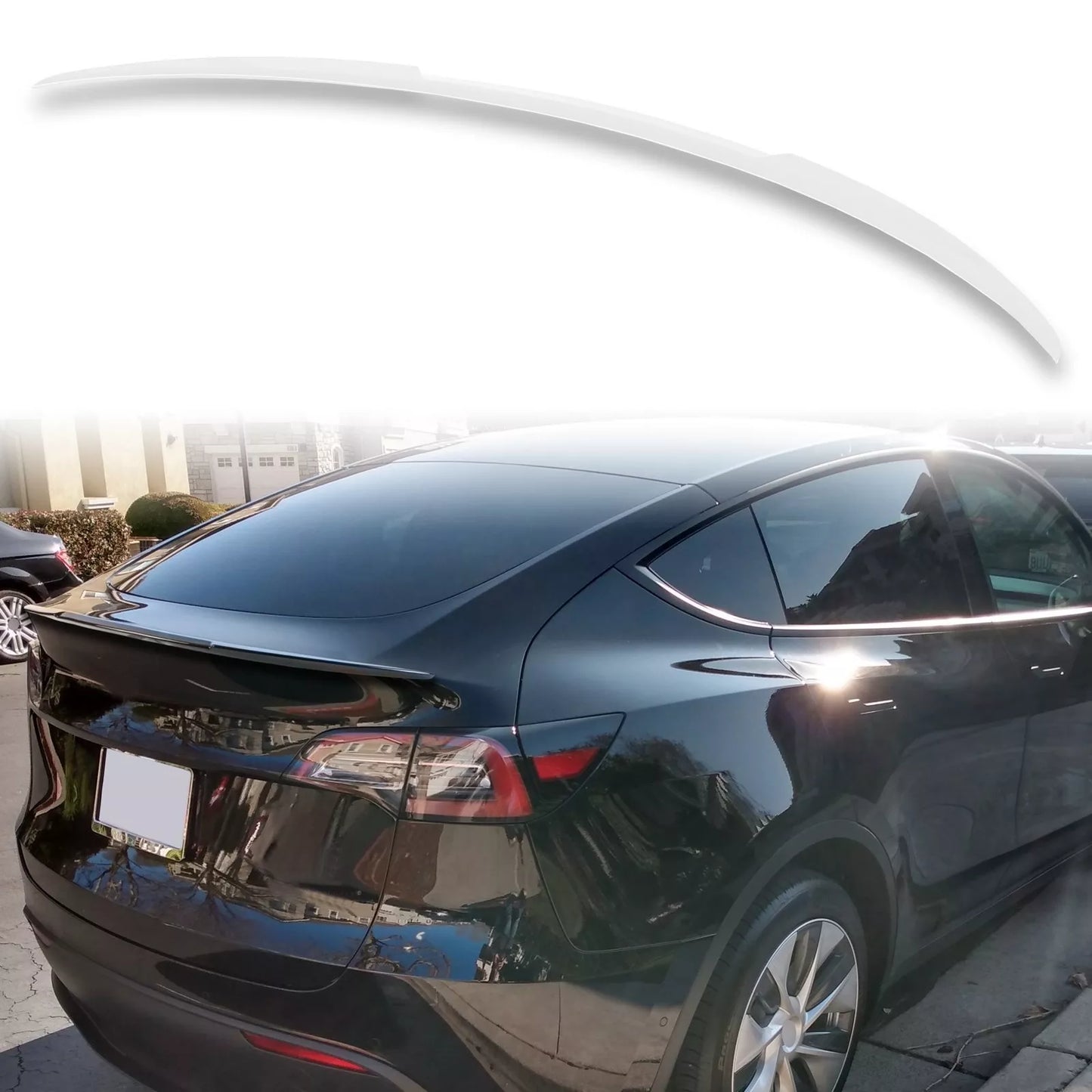 Rear Boot Spoiler for Tesla Model Y SUV (2020-2023) Pearl White