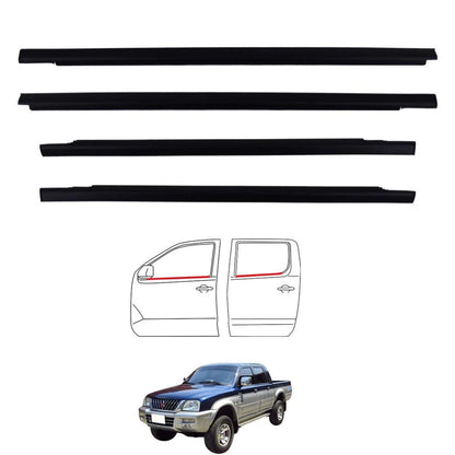 4x Outer Weatherstrip Door Belt Fits Mitsubishi Strada L200 Triton Ute 96-05 D10