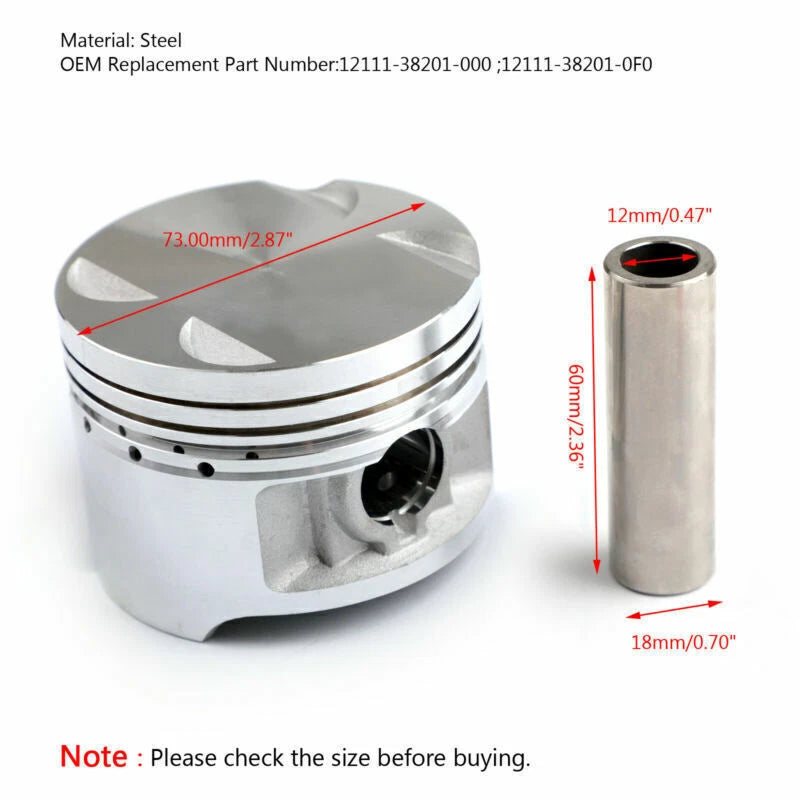 Piston Ring Kit +1.00mm for Suzuki DR250 GN250 (1982-2001)