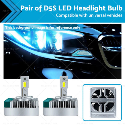 D5S LED Headlight Bulbs 6000K for HID Xenon Lamps