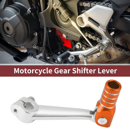 Folding Gear Shift Lever Silver Tone Orange for Bosuer M5
