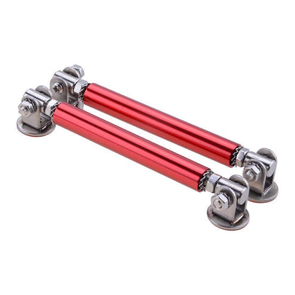 2 x Red Universal Car Front Bumper Lip Splitter Rod Strut Tie Bar Support