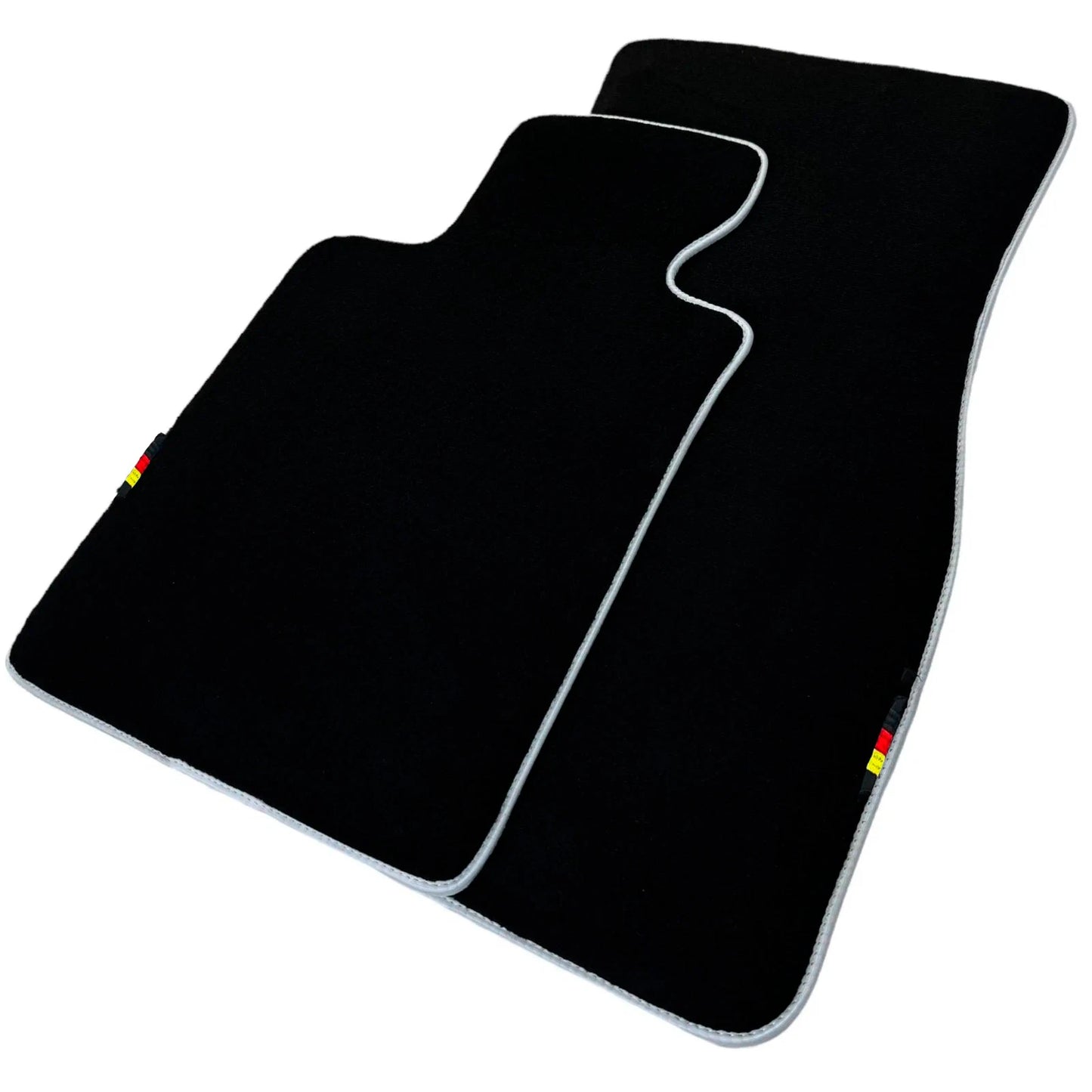 AutoWin Black Car Mats for BMW 8 Series M8 F92 Coupe 2019-2024 with White Trim