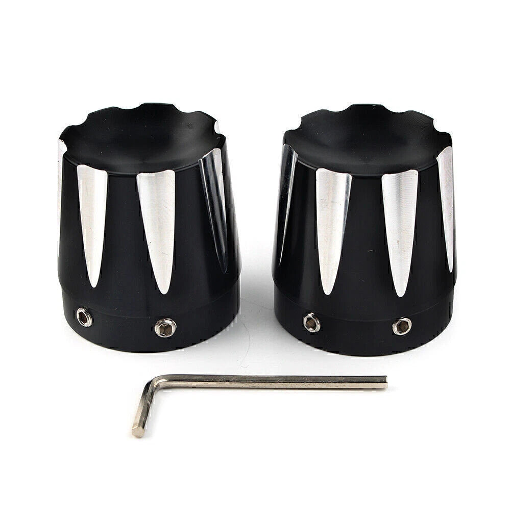 Front Axle Nut Covers for Harley Dyna, Fatboy, Electra, Street Glide, Road King (2006-2023)