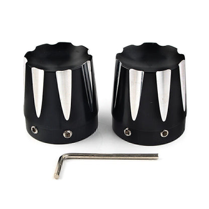 Front Axle Nut Covers for Harley Dyna, Fatboy, Electra, Street Glide, Road King (2006-2023)