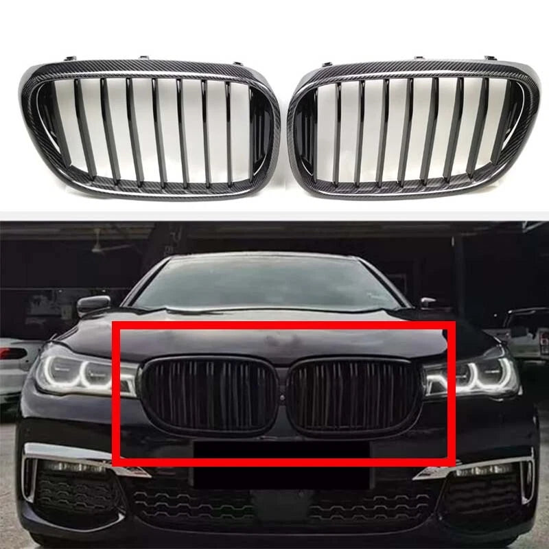 Real Carbon Fiber Front Bumper Grille for BMW G11 Pre-LCI 2016-2019