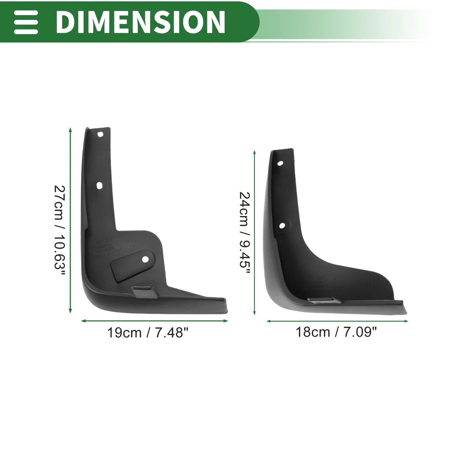 Mud Flaps Splash Guards 1 Set for Nissan Tiida (2005-2010)