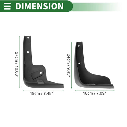 Mud Flaps Splash Guards 1 Set for Nissan Tiida (2005-2010)