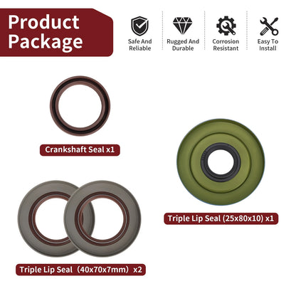 Crankshaft Seal + Triple Lip for Polaris Ranger RZR Pro XD 900/1000 (2020–2023)