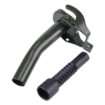 20L Metal Jerry Can Gas Canister with Rubber Nozzle Spout for Standard Cans