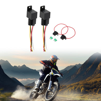 4Pins / 24V 40A / Relay for Motorcycle Car Truck with Sockets Fuses