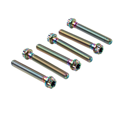 6pcs M8x60mm Titanium Torx Head Flange Screws for Motorcycle Bike