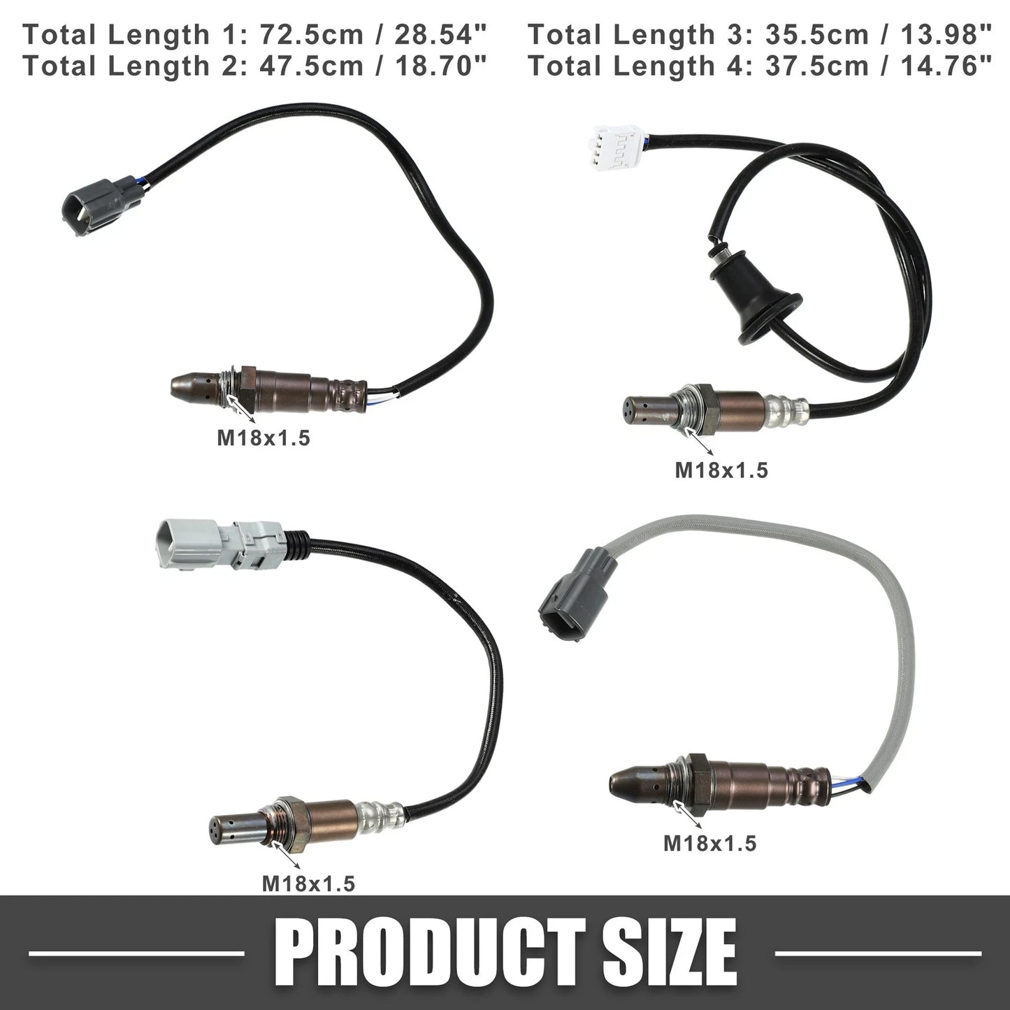4 Pcs O2 Oxygen Sensors for Toyota Sienna (2012-2014) 3.5L