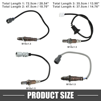 4 Pcs O2 Oxygen Sensors for Toyota Sienna (2012-2014) 3.5L
