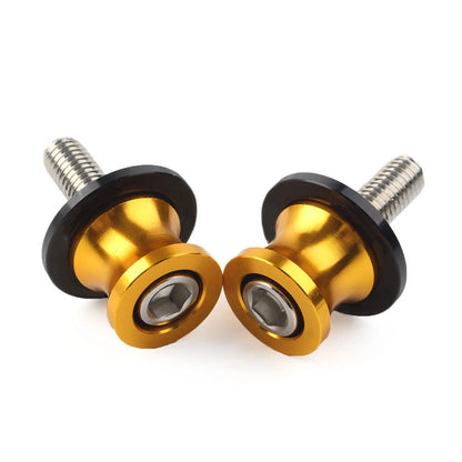 10mm CNC Swingarm Spools for KAWASAKI ZX6R (1998-2011) - Gold Pair