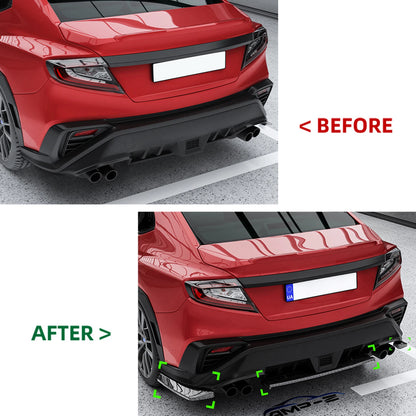 Rear Bumper Diffuser Lip for Subaru WRX STi (2022-2024) Gloss Black