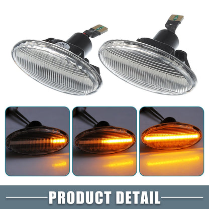 LED Side Marker Amber Light for Mazda 3 (2004-2009) - Clear Lens 1 Pair
