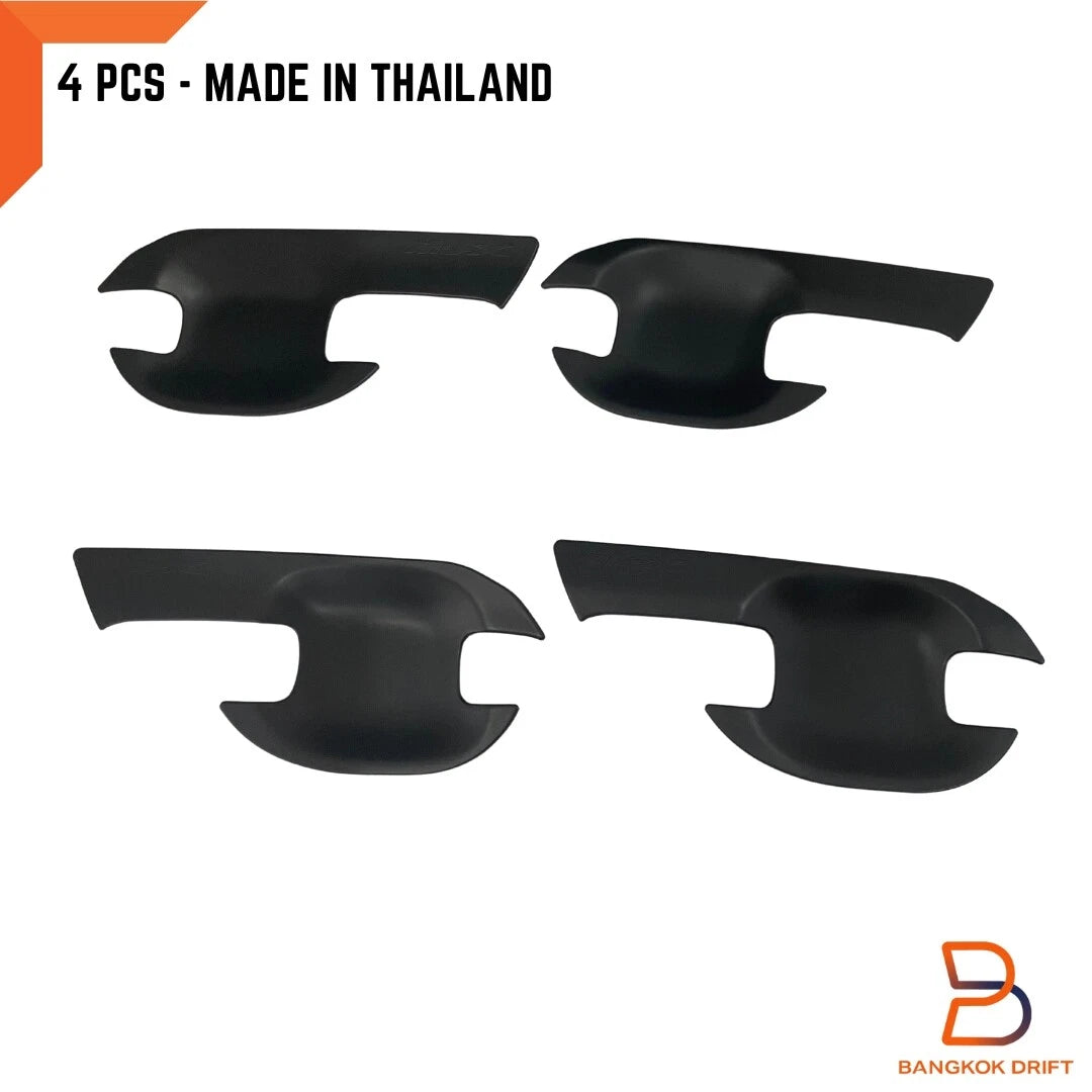 Matte Black Door Handle Bowl Insert Cover Trim for Isuzu MU-X SUV (2021-2023)