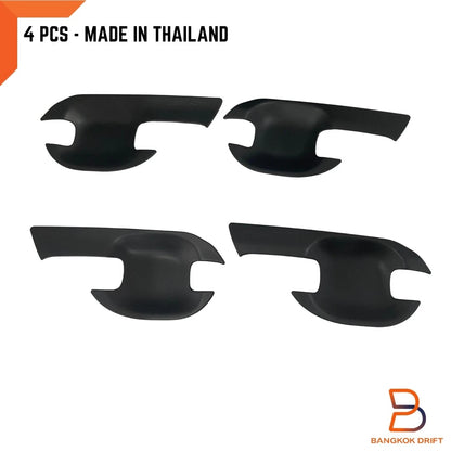 Matte Black Door Handle Bowl Insert Cover Trim for Isuzu MU-X SUV (2021-2023)