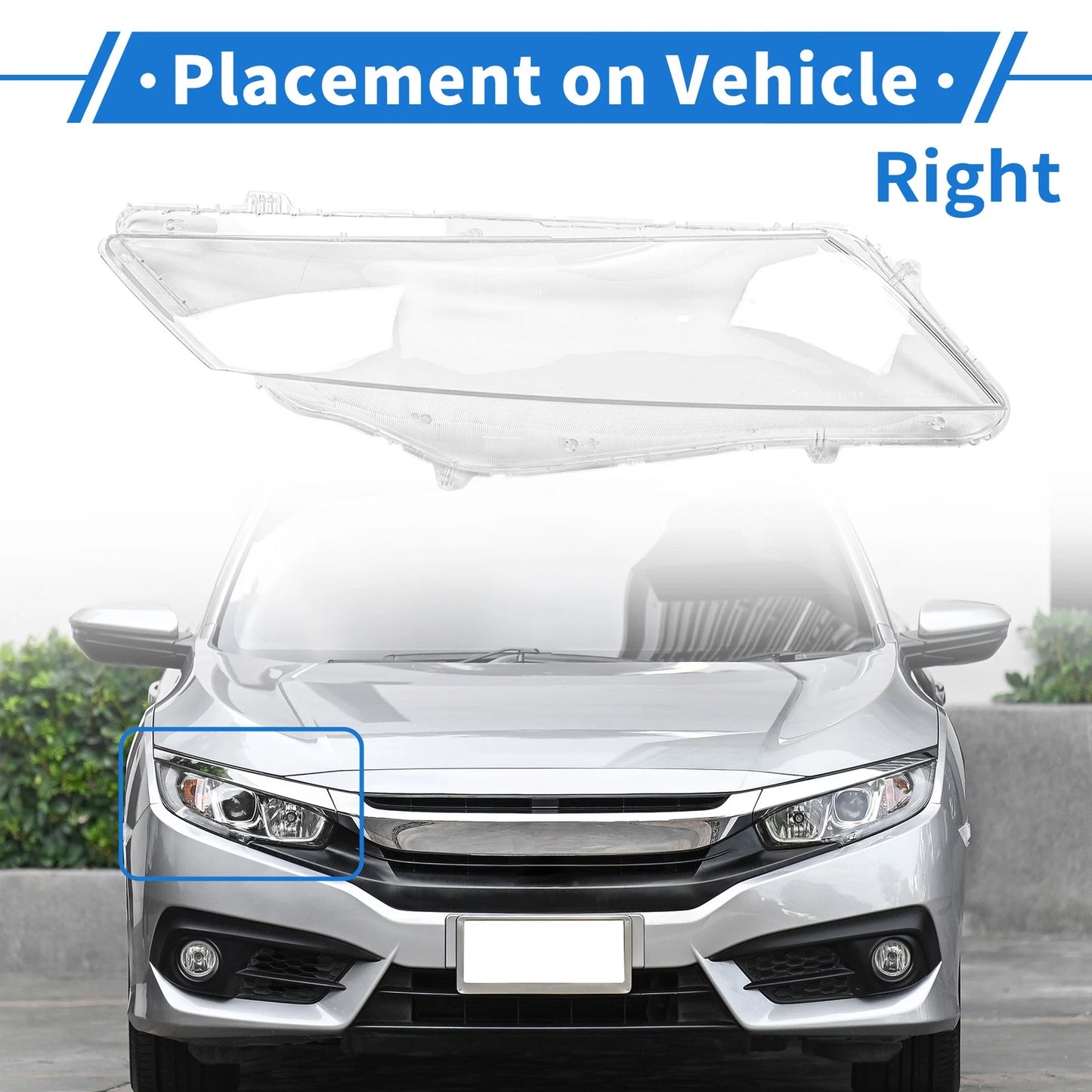 Front Right Headlight Lens Cover for Honda Crosstour (2011-2013)