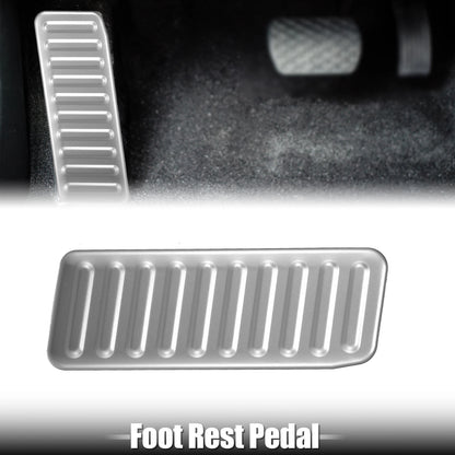 Aluminium Alloy Left Foot Rest Pedal for Ford Mustang (2015-2020) Silver Tone
