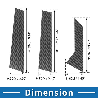 6pcs Door Pillar Window Trim for Ford Mondeo Fusion (2013-2023) Carbon Fiber