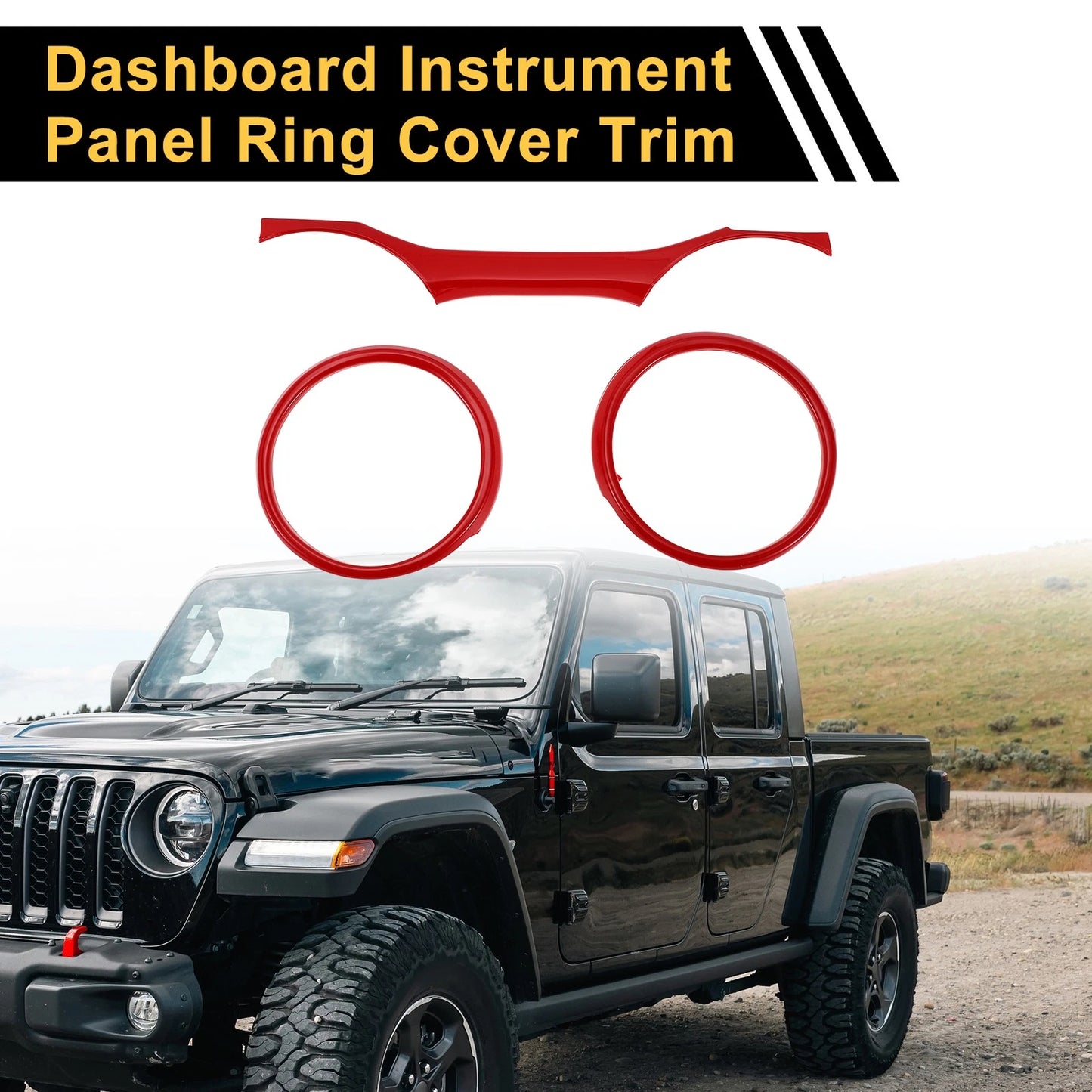 Dashboard Instrument Panel Ring Cover Trim for Jeep Wrangler JL JLU (2018-2023)