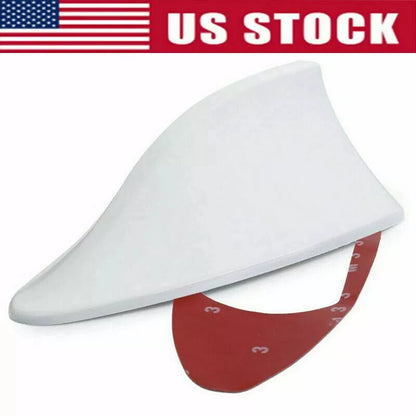 Universal White Shark Fin Antenna Cover for Car Signal Radio AM/FM Aerial
