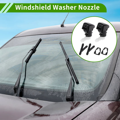 Windshield Washer Nozzle & 2 x Hose Connectors for Ford Edge (2011-2015)