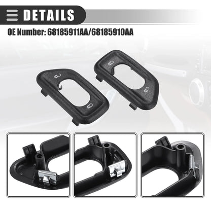 Car Door Lock Switch Bezel for Jeep Wrangler JK (2011-2018) 2 x Bezel