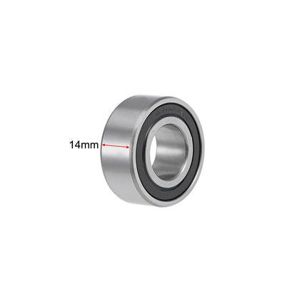 2 x Ball Bearings 17x35x14mm Double Sealed Chrome Steel Z2 ABEC1 for RC Car