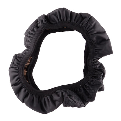 15" PU Leather Anti-Slip Steering Wheel Cover for Universal Cars