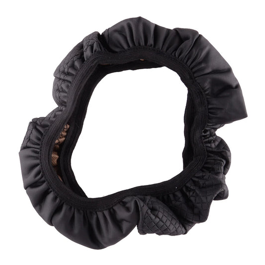 15" PU Leather Anti-Slip Steering Wheel Cover for Universal Cars