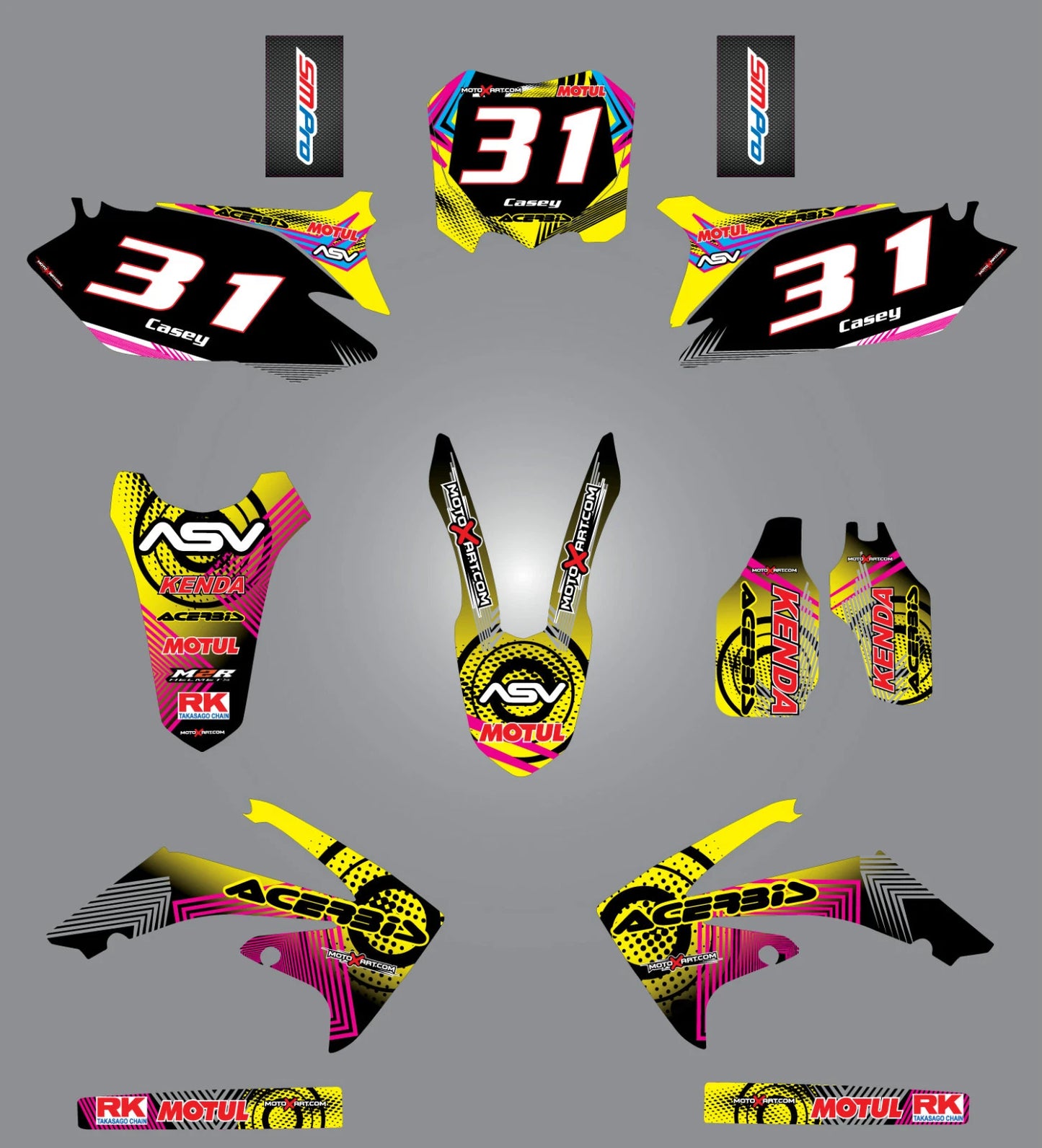 Neon Style Full Sticker Kit for Honda CRF 450 (2009-2012)