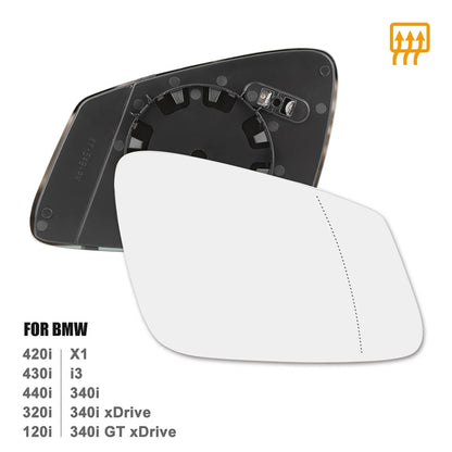 Mirror Glass Heated with Backing Plate Passenger Side RH for BMW 320i 340i 228i