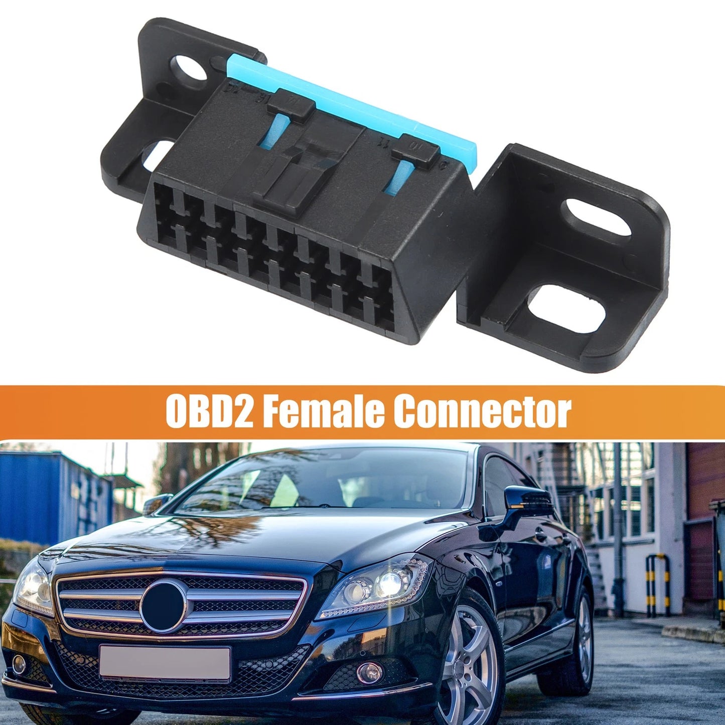 16 Pin OBD Female Connector 2 x Plug Shell with Terminals for Jeep