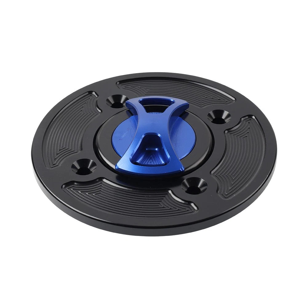 CNC Blue Gas Fuel Tank Cap Cover for DUCATI Panigale V4/S/R (2018-2021)