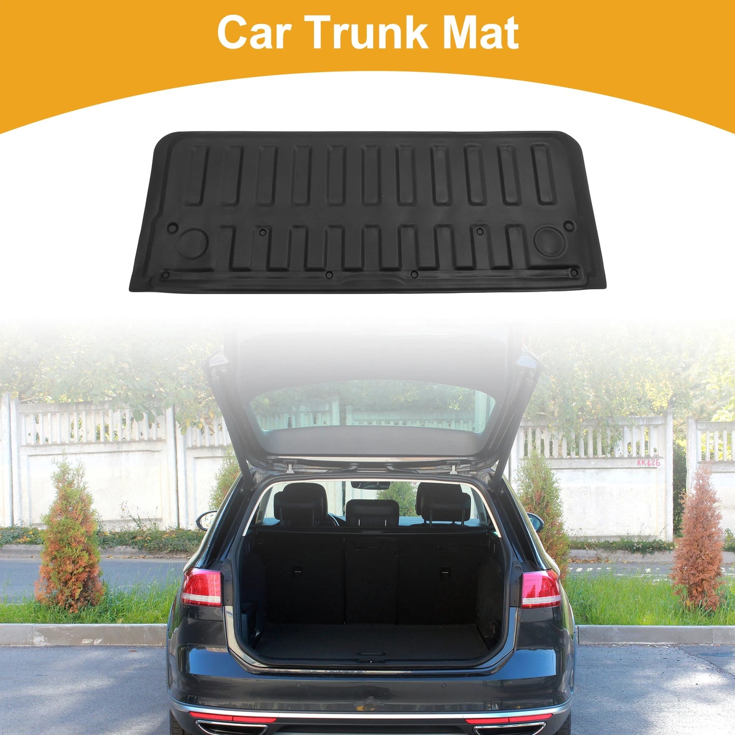 Cargo Liner Rear Trunk Mat Stripe Pattern TPE for Dodge Ram 1500 (2019-2024)