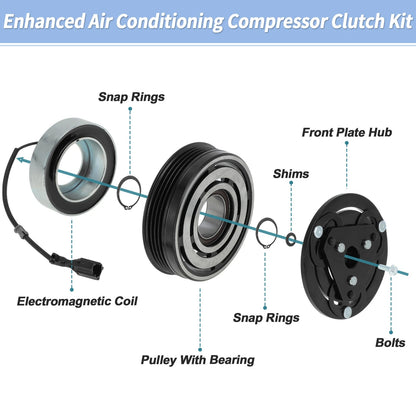 AC Compressor Clutch Kit for Subaru Forester, Impreza, WRX, STI (2001-2023)