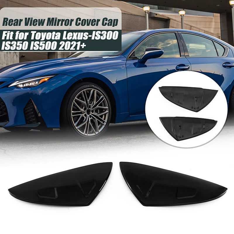 Gloss Black Mirror Covers for 2021-2023 Lexus IS300 IS350 IS500 M Style